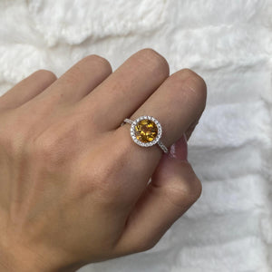 Pierścionek z cytrynem - 2,07 ct