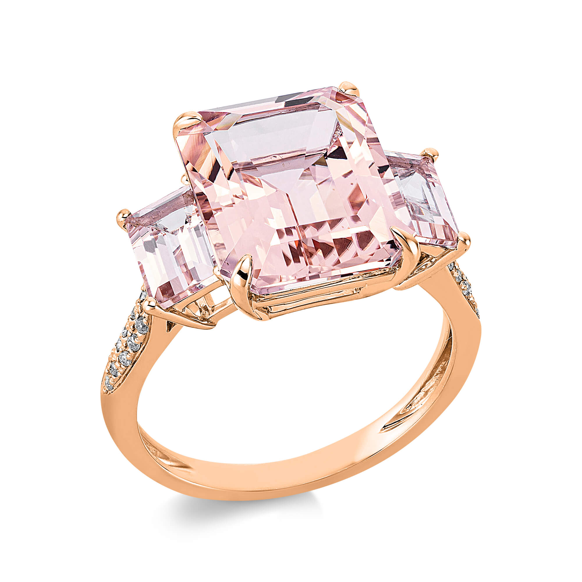 Pierścionek z morganitem - 6,39 ct