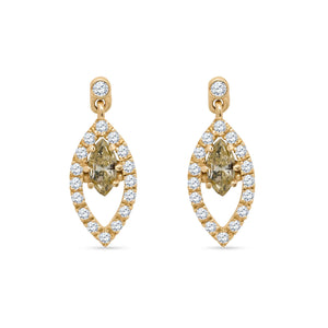 Kolczyki z żółtymi diamentami Fancy Yellow - 1,00 ct