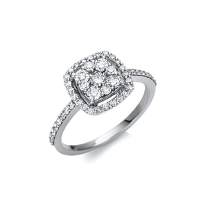 Pierścionek z diamentami - 0,49 ct