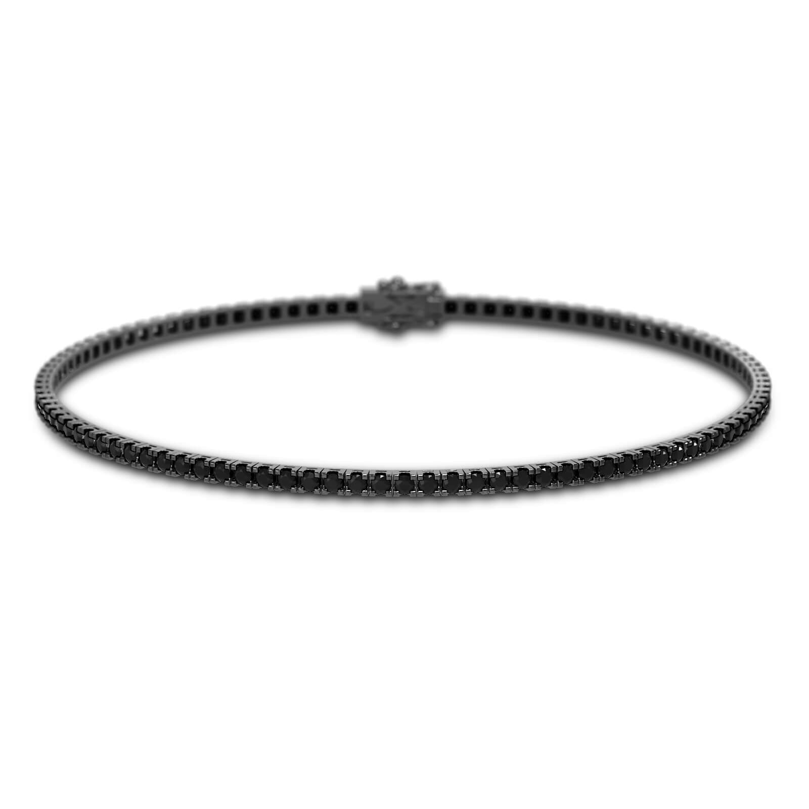 Bransoletka tenisowa z czarnymi diamentami 0,90 ct