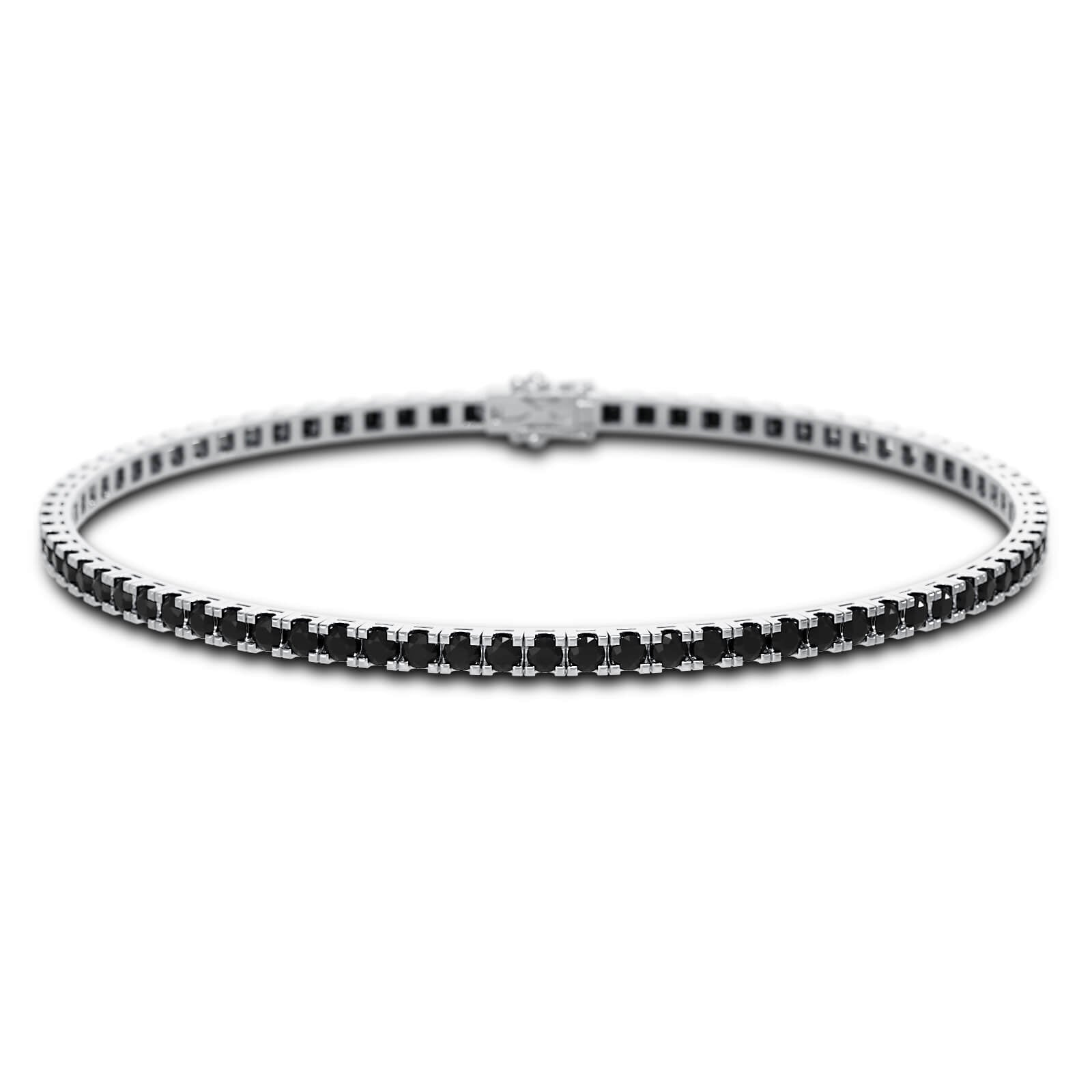 Bransoletka tenisowa z czarnymi diamentami 1,45 ct