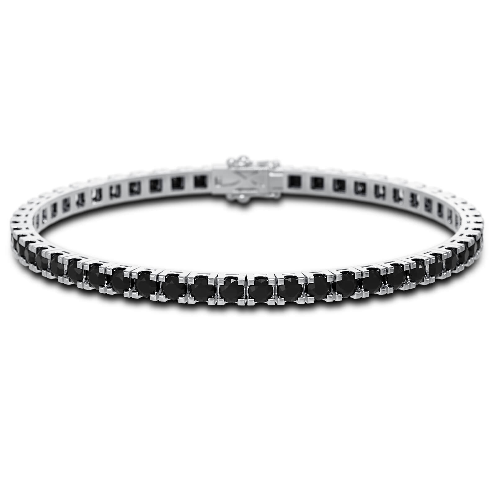 Bransoletka tenisowa z czarnymi diamentami 4,81 ct