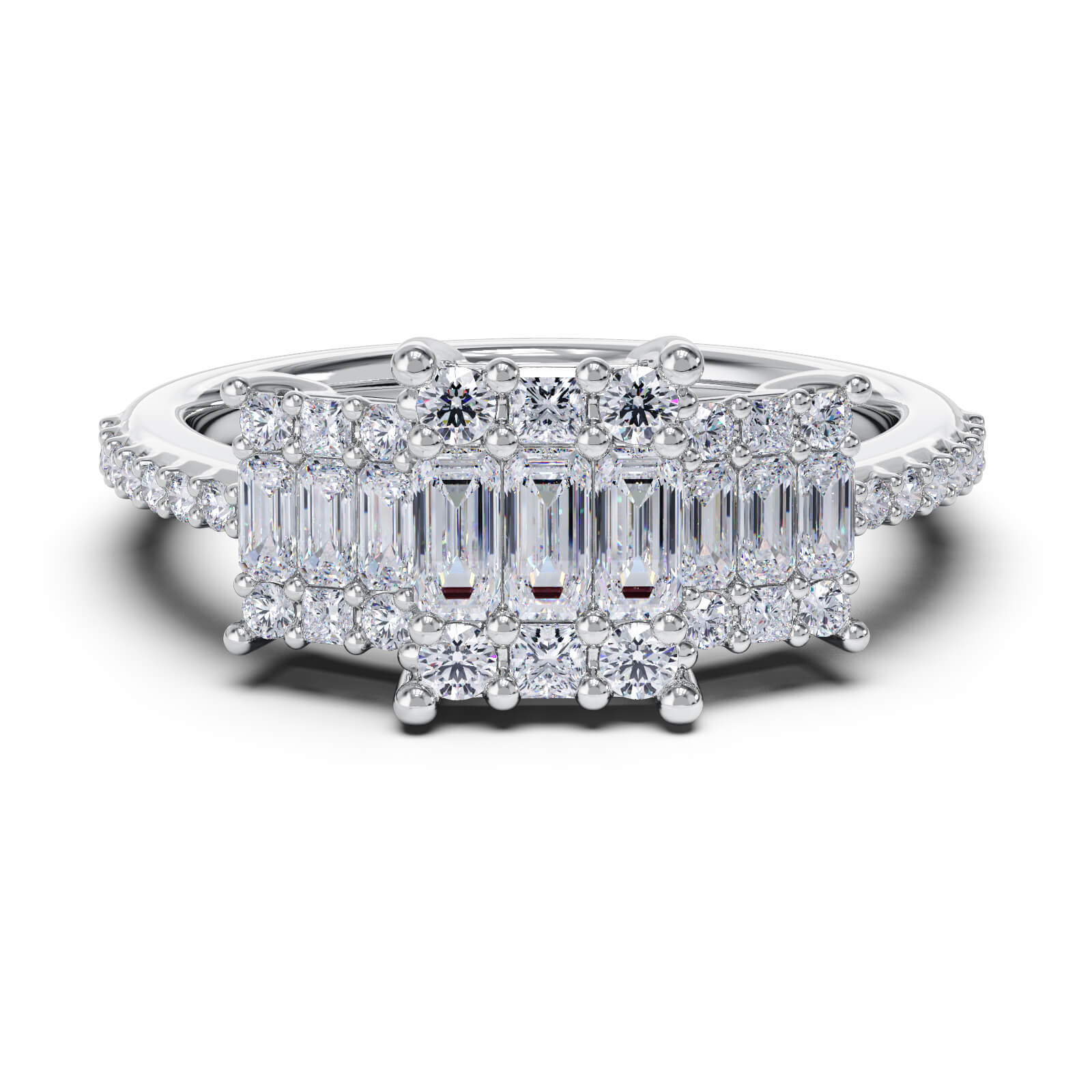 Pierścionek Magic Three Stone z diamentami - 0,67 ct