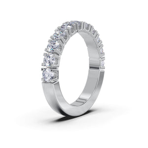 Obrączka Half Eternity z diamentami 1,10 ct w białym złocie