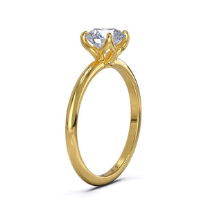 Pierścionek Ava z diamentem 0,25 ct w żółtym złocie