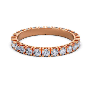 Obrączka Eternity z diamentami 0,86 ct w różowym złocie