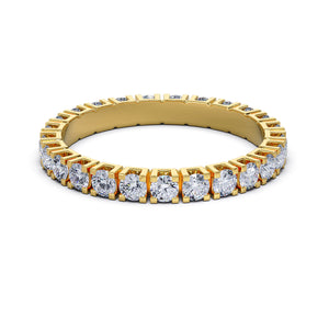 Obrączka Eternity z diamentami 0,86 ct w żółtym złocie