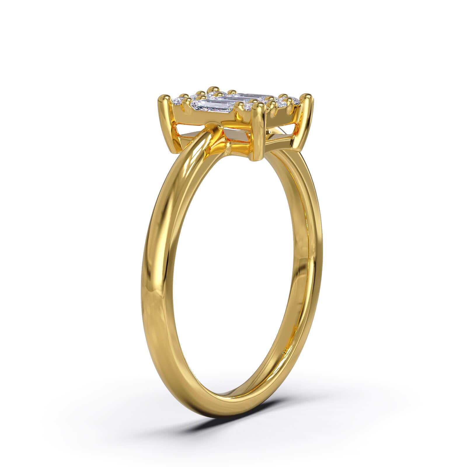 Pierścionek Magic Emerald z diamentami - 0,35 ct