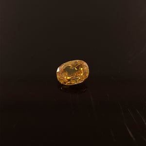 Żółty diament Fancy Intense Orangy Yellow 0,22 Ct / VS2