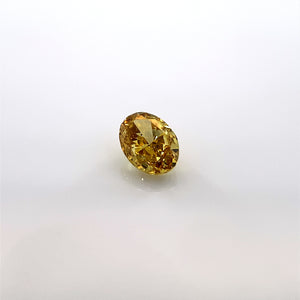 Żółty diament Fancy Deep Orangy Yellow 0,23 Ct / VS2