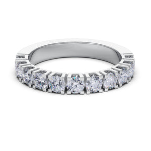 Obrączka Half Eternity z diamentami 1,10 ct w białym złocie